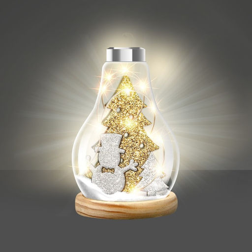 УЦЕНКА Набор для творчества Новогодний ночник, деревянные вставки, снеговик