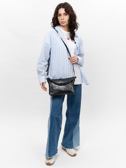 LACCOMA сумка Луиза-черный эко кожа хлопок