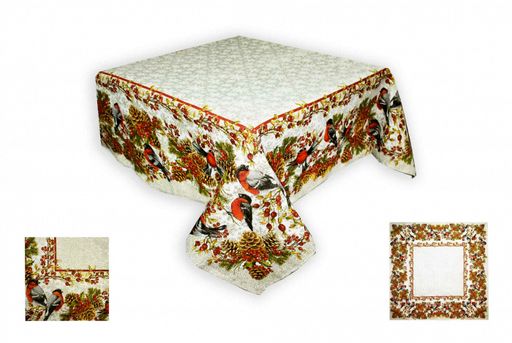 Снегири - гобеленовая скатерть 140х215 - Гобеленглавснаб фото 4