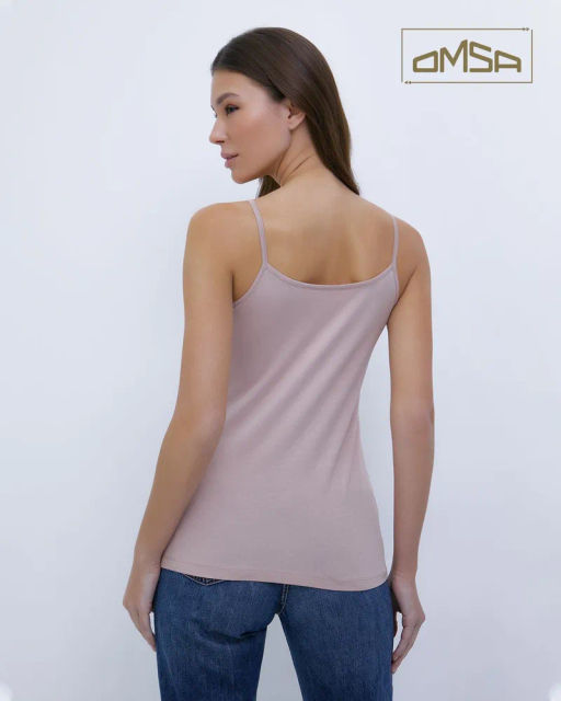 OmT_D1001 Майка Топженская, COTTON - beige - Omsa фото 2