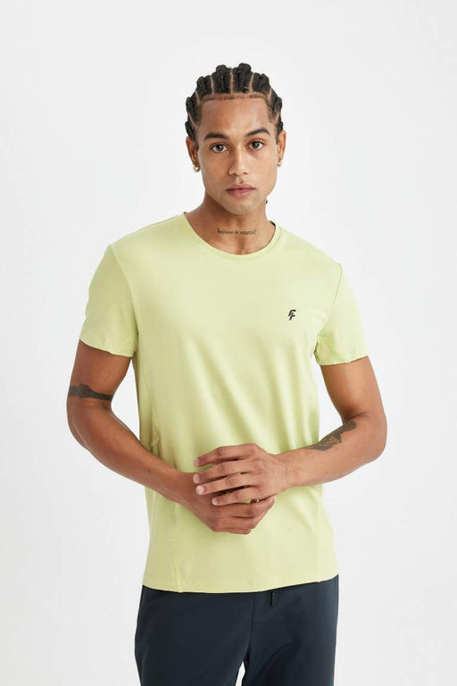 DeFactoFit Спортивная футболка Slim Fit с круглым вырезом и короткими рукавами