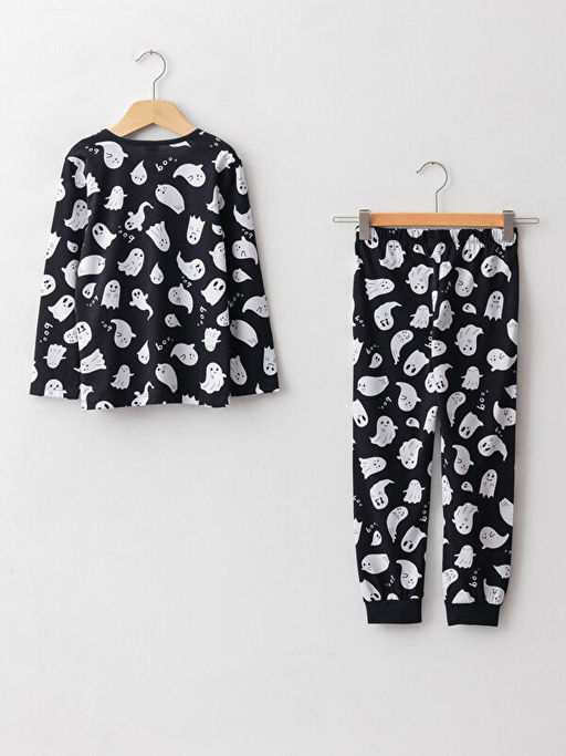 Bisiklet Yaka Bask?l? Uzun Kollu K?z ?ocuk Pijama Tak?m? - Waikiki фото 2