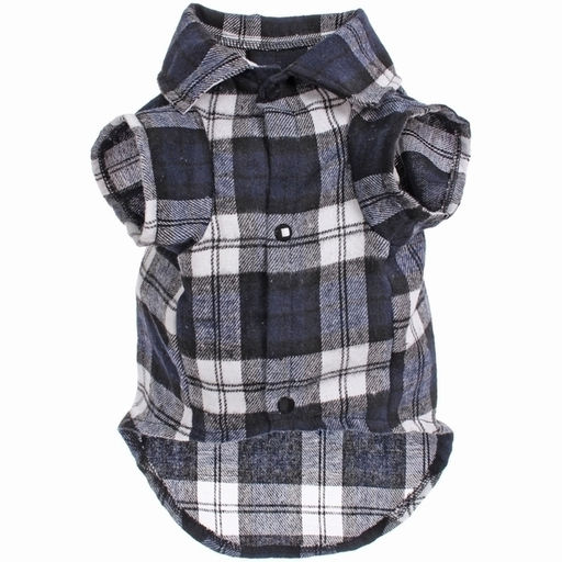 Кофта - рубашка фланелевая для мелких пород собак и кошек "BRO Style", цвет черный, р 3XL