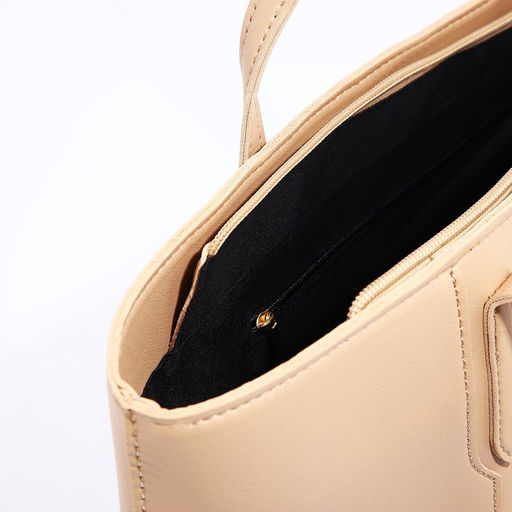 Сумка-шопер на молнии, цвет бежевый - Simaland фото 5