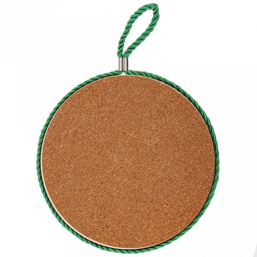 Подставка под горячее (панно) "Ферма" д16см h0,8см, керамика, фотопечать с глазурью, подложка пробковое дерево, кант атласный шнур, в упаковке (Китай)