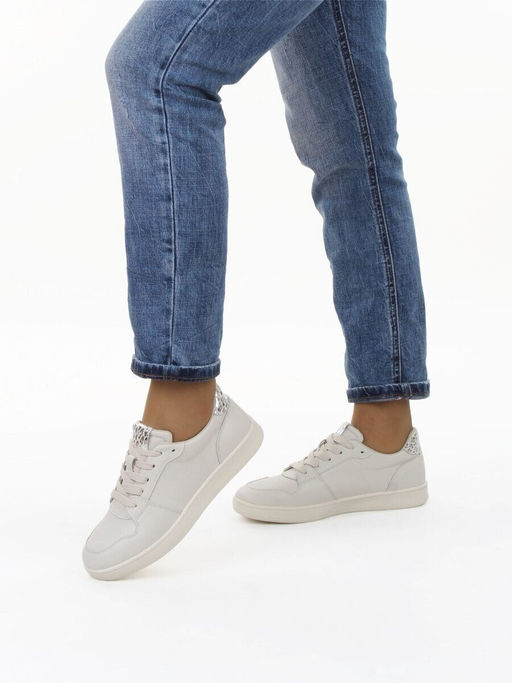 03-A1019-2 LT. BEIGE Полуботинки спортивные женские (натуральная кожа)