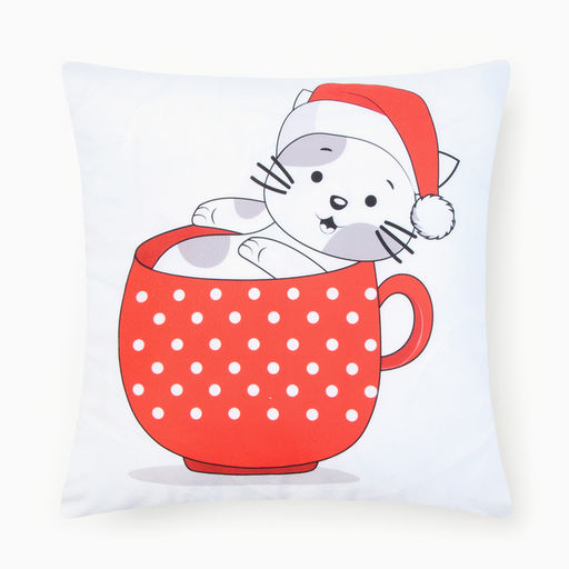 Чехол на подушку Этель Новогодняя чашка 40х40см,100% п/э