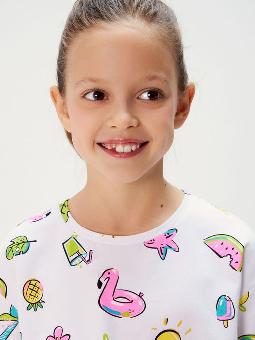 ACOOLA / Футболка детская для девочек Krab набивка фото 2