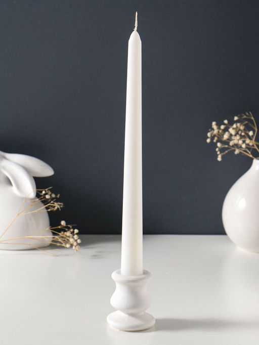 Цена за 2 шт. Свеча античная 25 см (набор 2 шт) 58 гр, 7 ч, цв. белый