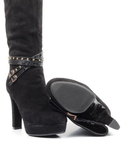 02-1407R-600Y1 4BC07F Сапоги женские (натуральная замша, натуральный мех (евромех)) - Фабричный китай фото 17