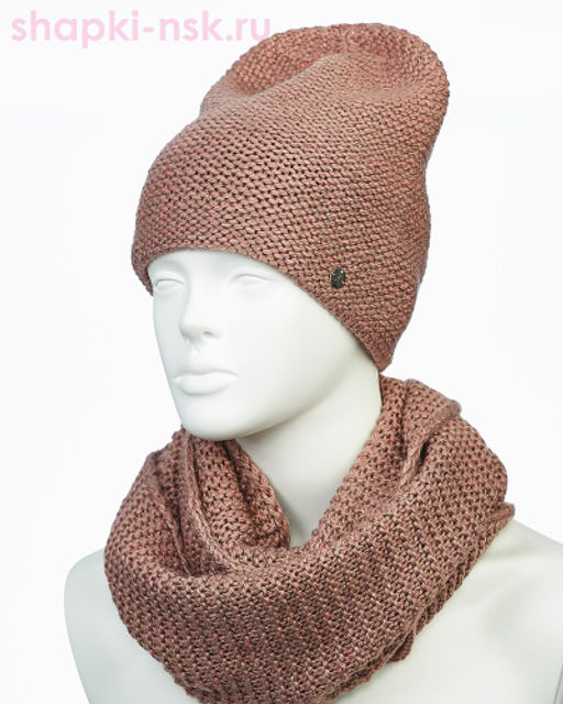 55335-1 Комплект женский (колпак+снуд) (56-58) - Static фото 22