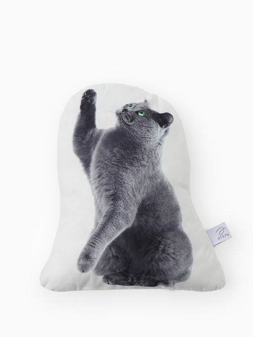 Подушка Этель Playful cat, 40?33 см, 100% п/э, велюр