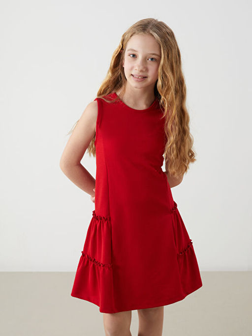 Bisiklet Yaka K?z ?ocuk Elbise