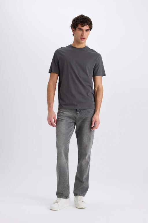 New Regular Fit Bisiklet Yaka Basic Duz K?sa Kollu Tisort - Defacto фото 4