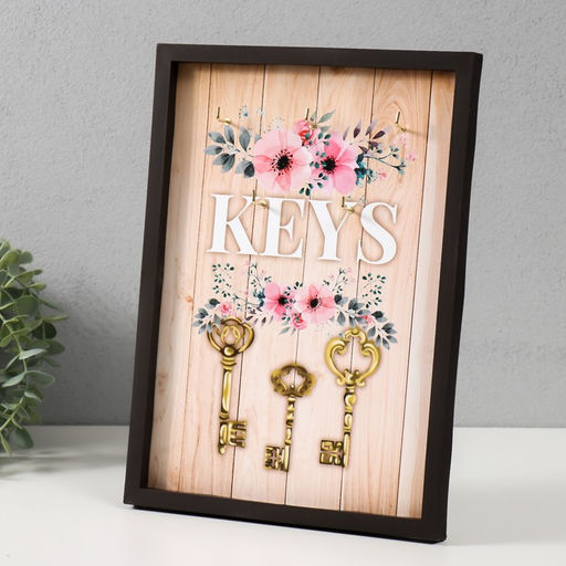 Ключница открытая "KEYS"  5 крючков,  23х32 см