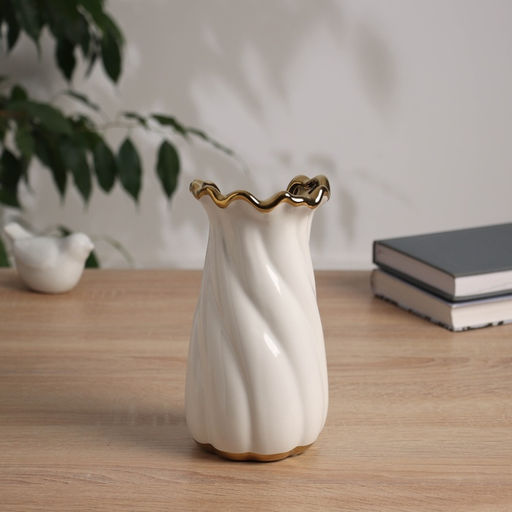 Ваза Икер, 19?9 см, керамика, белая