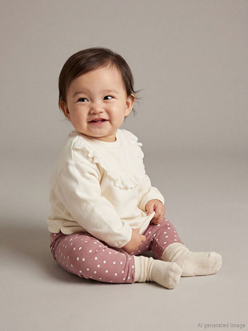 Bebe Yaka K?z Bebek Bluz ve Tayt