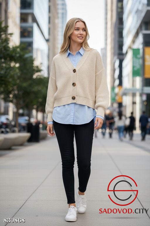 Кардиган женский на пуговицах