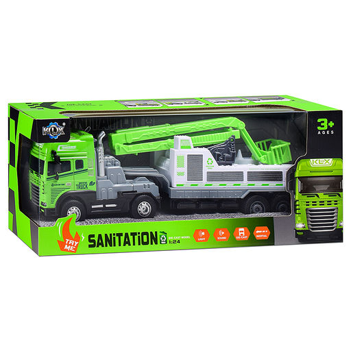 Машина  "Мега Прицеп" (свет, звук) в коробке