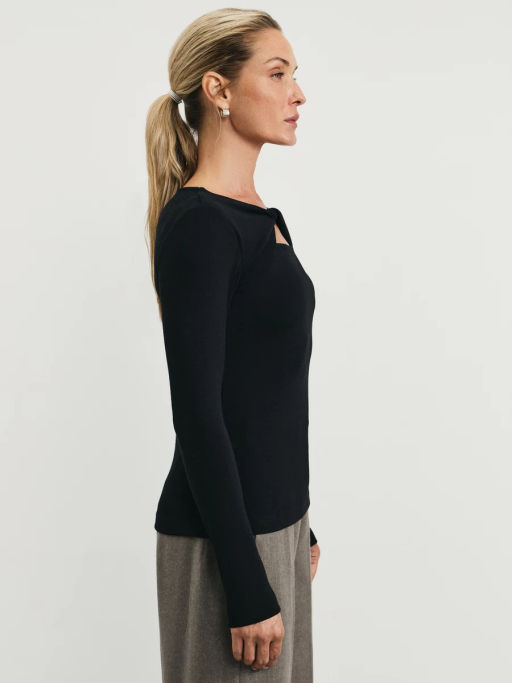 Лонгслив с декоративным узлом / Zarina  фото 4