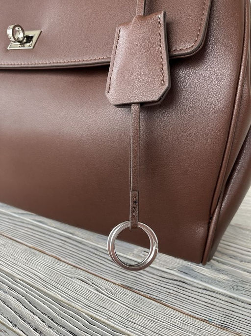 Женская кожаная сумка-портфель 8399-3 Кофе - Sergio valentini фото 7