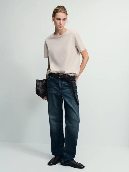 Базовая футболка из хлопка / Zarina фото 2