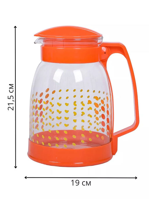 Кувшин из жаропрочного стекла Brocca-1800 с пластиковой ручкой 1.8 л, в ассортименте, арт.910115 /Ma - Mallony фото 6