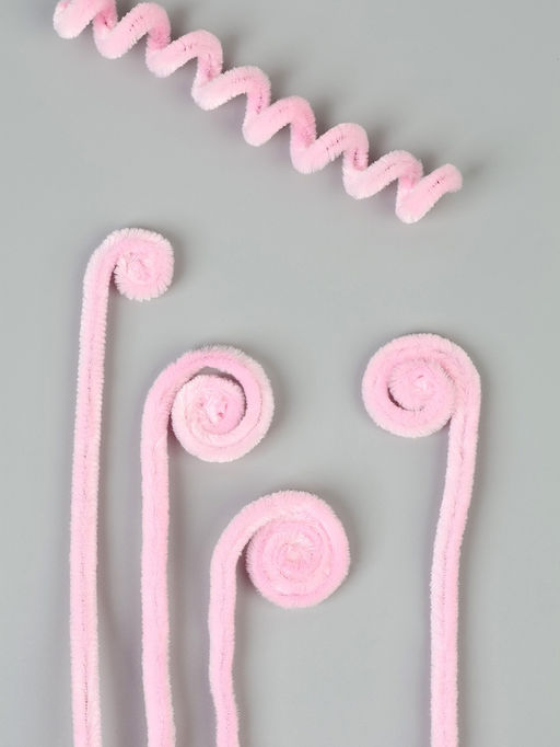 Синельная проволока, набор 100 шт, размер 1 шт 30х0,8 см, цвет розовый