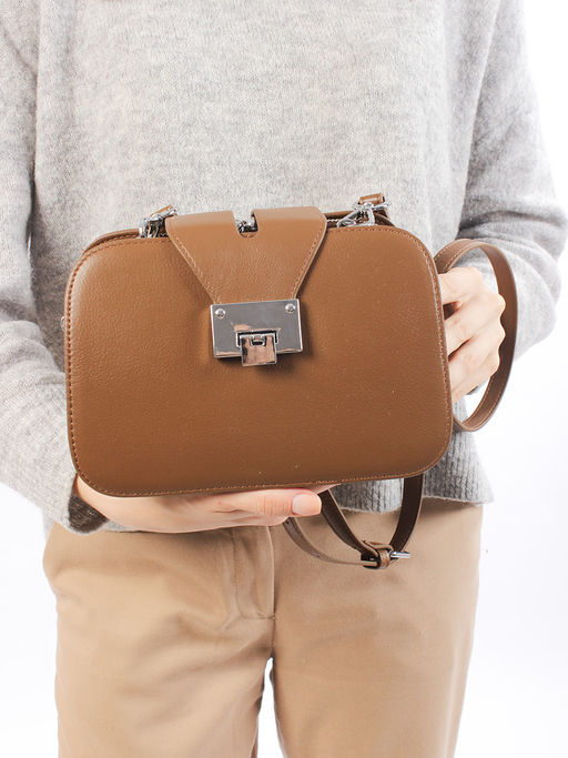 LACCOMA сумка Y2116-рыжий натуральная кожа хлопок