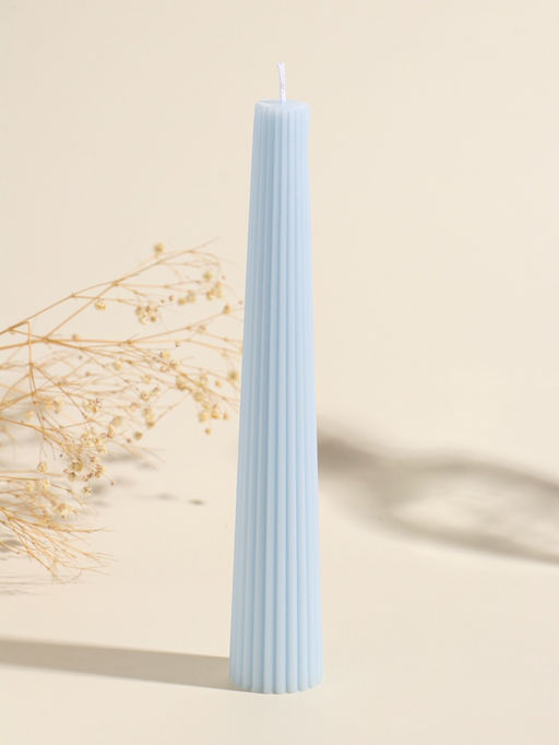 Набор свечей, 3.5х23 см, 2 шт "Башня" светло-голубой 4х9,5х25 см