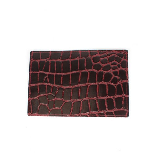 Обложка для паспорта Croco-П-1100 натуральная кожа бордовый скат (67) 265426