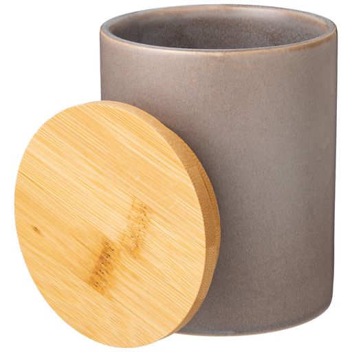 БАНКА ДЛЯ СЫПУЧИХ ПРОДУКТОВ 570 МЛ КОЛЛЕКЦИЯ GLAZE COLLECTION ЦВЕТ:СЕРЫЙ МЕЛАНЖ - Lefard фото 4