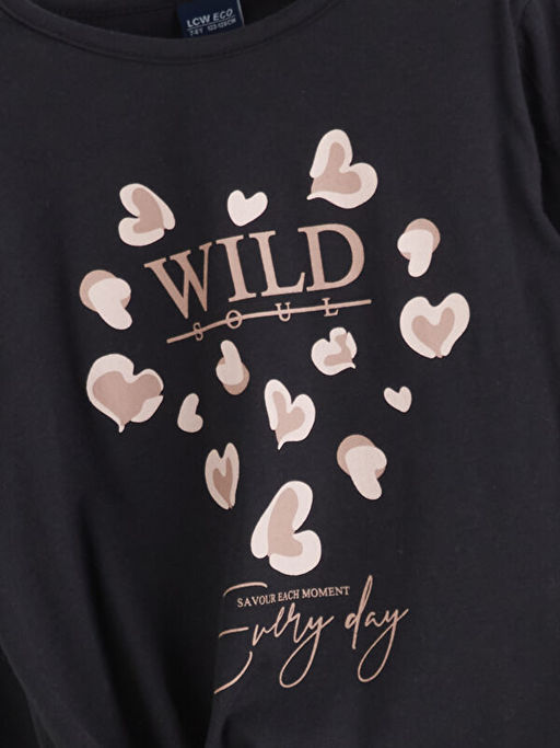 Ba?lama Detayl? K?z ?ocuk Ti??rt