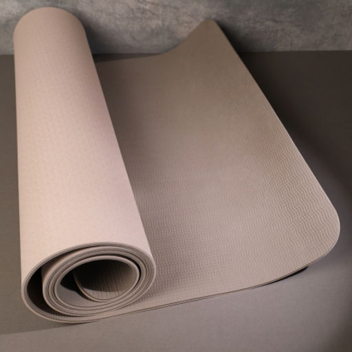 Коврик для йоги и фитнеса Woohooo Whisper / 183x61x0.6 / Beige+Grey / Мешок+ стяжка в комплекте / уп12 - Галеонтрейд фото 4