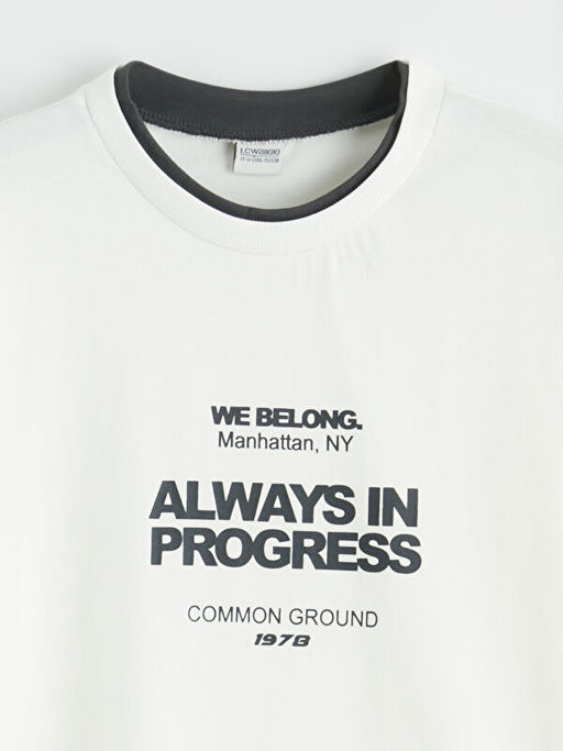 Bol Fit Manhattan Bask?l? Erkek ?ocuk Ti??rt