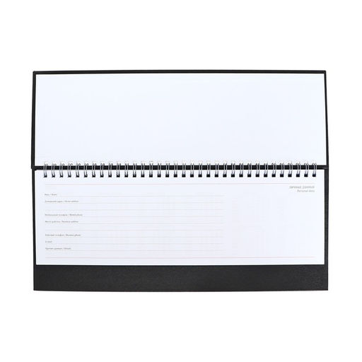 Планинг на гребне недатированный 100х300 мм, 56 листов, БУМВИНИЛ, черный - Calligrata фото 3