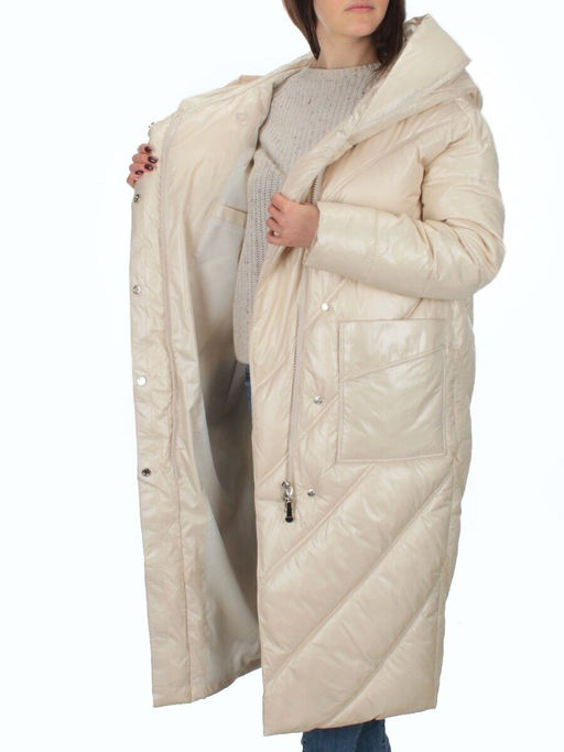 21-381 LT. BEIGE Пальто зимнее женское (200 гр. тинсулейт) - Fashion фото 7