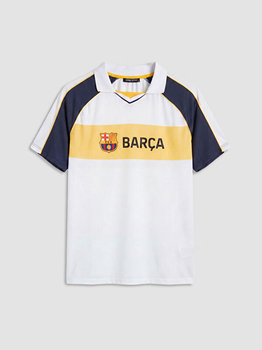 Polo Yaka Barcelona Bask?l? Erkek Spor Ti??rt