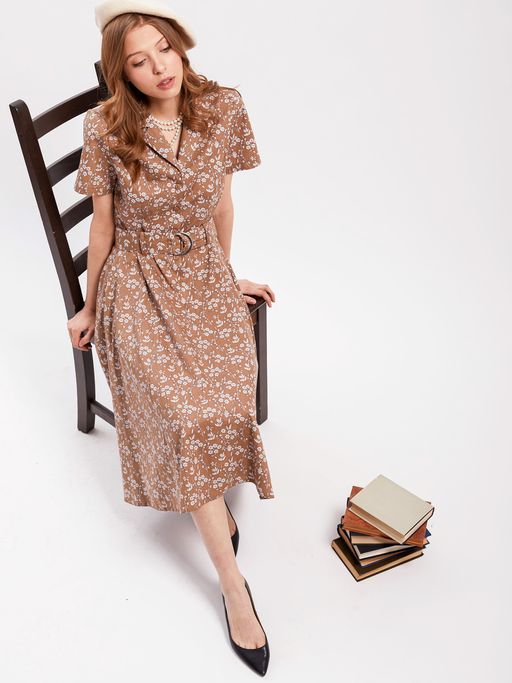 ВИДЕООБЗОР Платье  из 100% ХЛОПКА с V-образным вырезом - Tantino фото 2