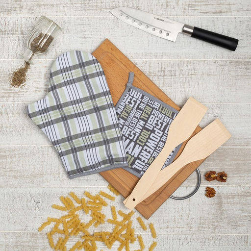 Набор подарочный Доляна Best man: варежка 20х28 см, прихватка 17х17 см, 2 лопатки  фото 2