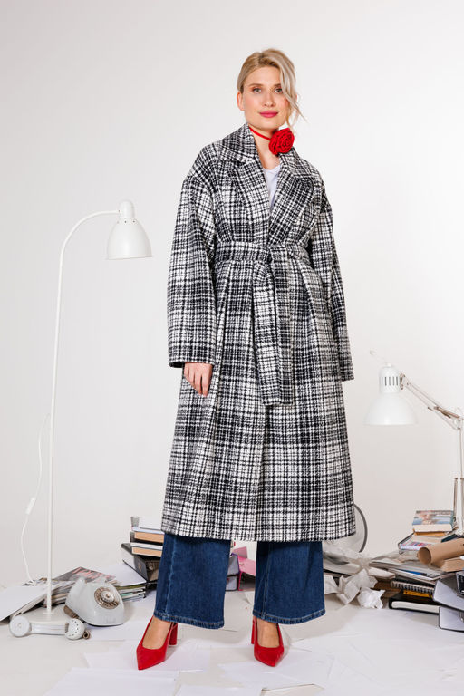 Пальто KOKOdea 7.10 черно-белый  фото 3