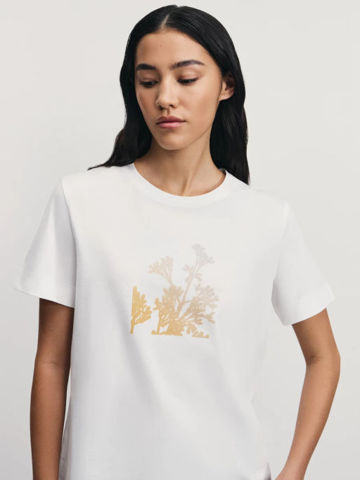 Футболка из хлопка с принтом / Zarina  фото 6