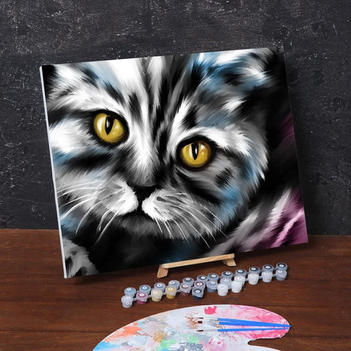 Картина по номерам на холсте с подрамником Котик 40 50 см - Школа талантов фото 3