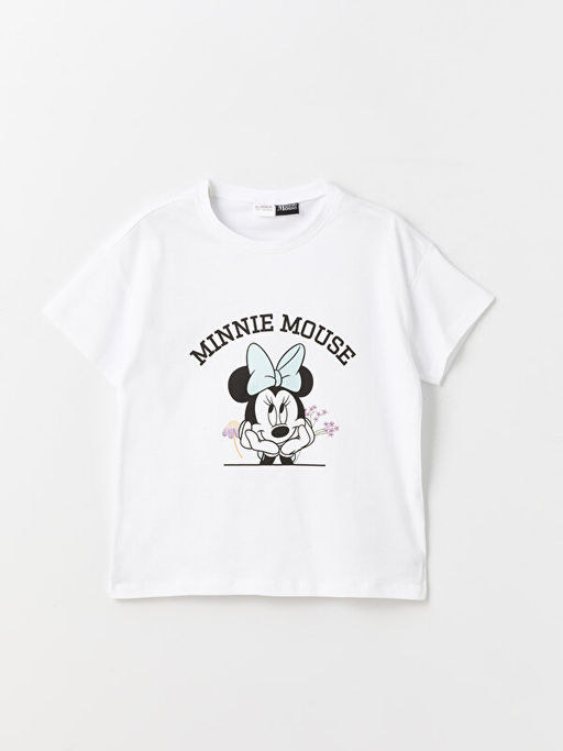 Bisiklet Yaka Minnie Mouse Bask?l? K?sa Kollu K?z ?ocuk ?ortlu Pijama Tak?m? - Waikiki фото 2