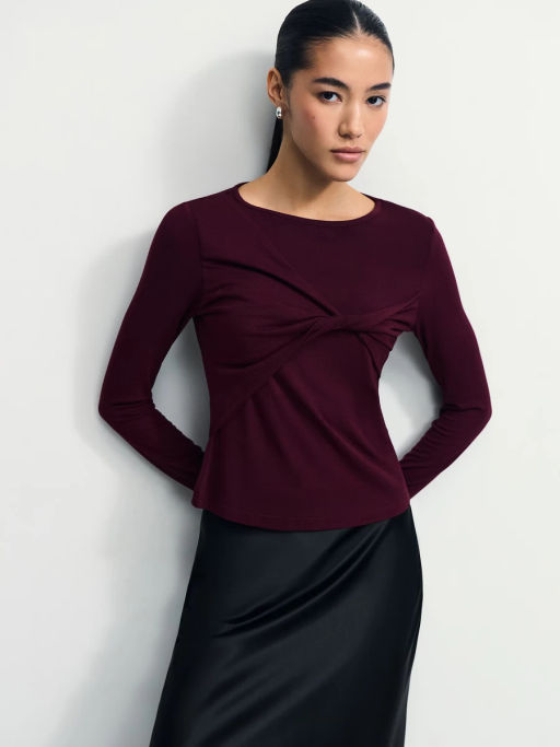 Лонгслив с декоративным узлом / Zarina фото 6