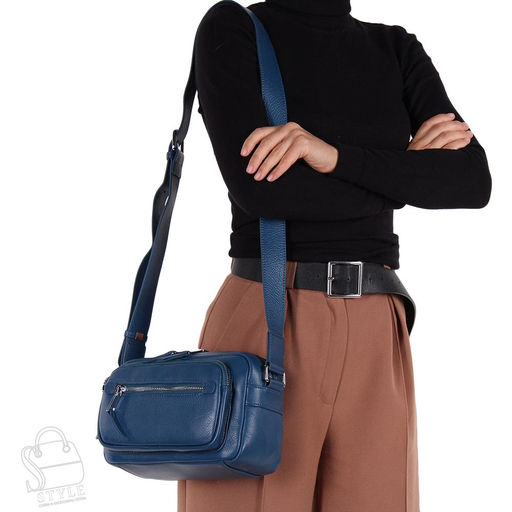 Сумка женская кожаная 3229Q blue Polina&Eiterou/30 в Новосибирске