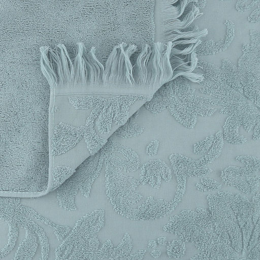 Полотенце махровое "Королевский шик" 70х140см, хлопок 100%, с бахромой, мятный (Китай)