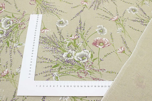 Ткань интерьерная с пропиткой Ароматные букеты, ш.1.5м, хлопок-70%, п/э-30%, 260гр/м.кв - Купава фото 4