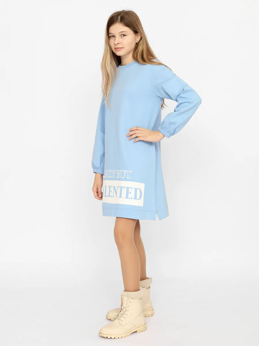 CRB wear/CWJG 63401-43-346 Платье для девочки,голубой/Ex.Cherubino  фото 4