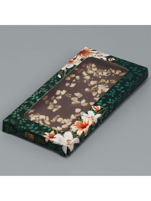 Цена за 5 шт. Коробка для шоколада, кондитерская упаковка, «Дорогому учителю», с окном, 17.3×8.8×1.5 см